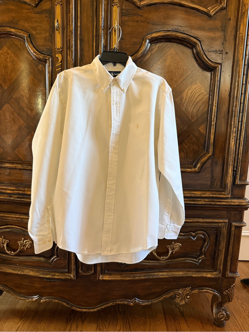 Ralph Lauren Ecru Button-Down Dress Shirt